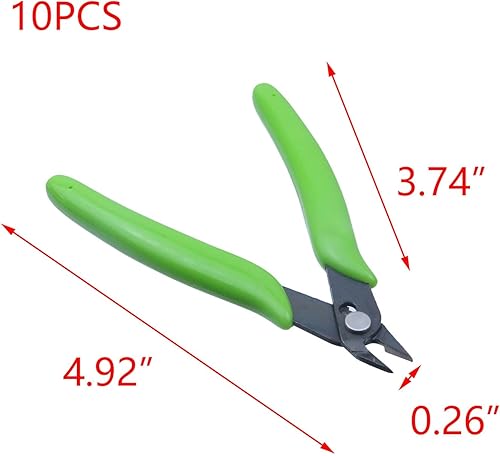 Vista 35 de T Tulead Alicates diagonales de acero al carbono 170ii negro 170ii cortadores de alambre cortadores de alambre cortadores de alambre paquete de 3