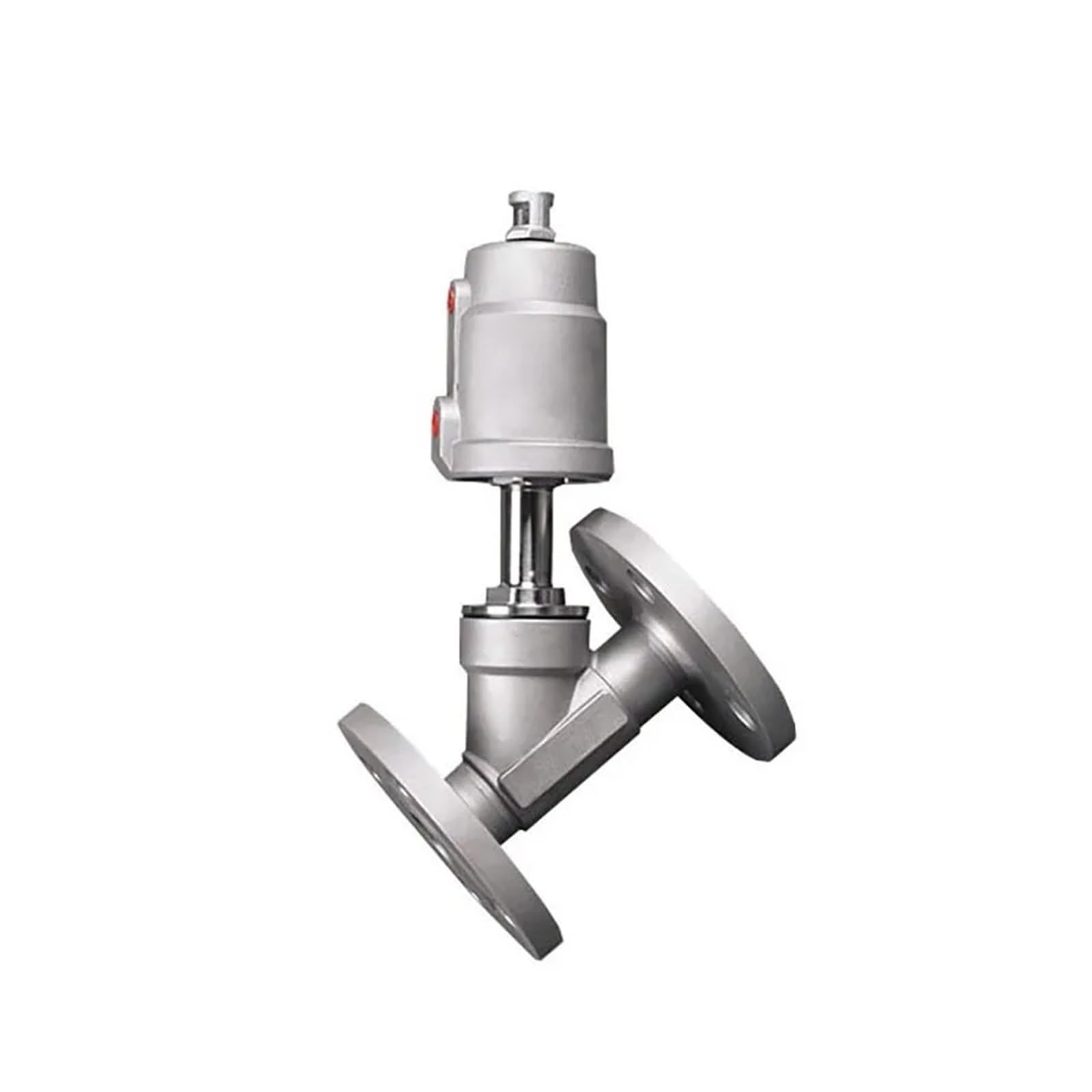 DN100 Stainless Steel Flanged Pneumatic Angle Seat Valve Normally Closed Pneumatic Valves(Open_Single Acting)
