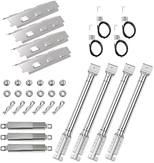 GFTIME Repair Kit Replacement For Charbroil 463420507, 463420509, 463460708, 463460710 Barbecue Gas Grill Models, Stainless Steel Burners, Carryover Crossover Tube, Heat Plate Flame Tamers