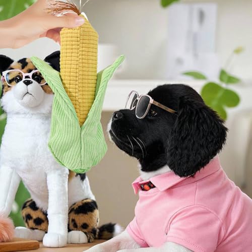 Generisch Quietschende Hundespielzeuge,Plüsch-Kauspielzeug Maiskolben Für Hunde - Knisterndes Beißfestes Spielzeug Zur Haustierunterhaltung Drinnen & Draußen