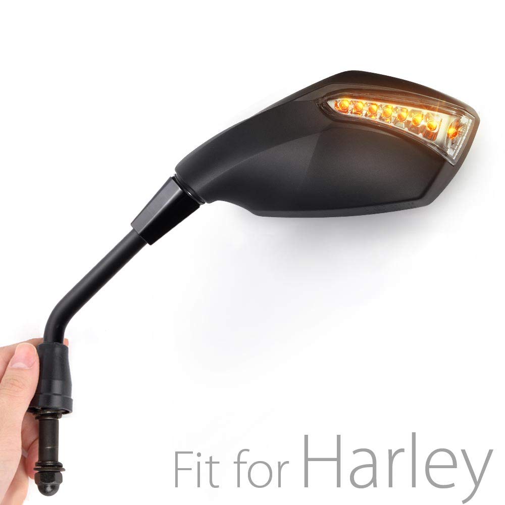 Amazon.co.jp: MAGAZI マガジ フィスト バイクミラー 黒 LEDのターン