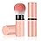 Falliny Retractable Makeup Brush, Travel Kabuki Face Blush Brush, Portable Powder Foundation Sunscreen Brush with Cover for Blush, Bronzer, Buffing, Flawless Powder Cosmetics