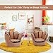 Costzon Kids Couch with Solid Wood Frame & Baseball Glove Design, Children Armchair for Play Room, Nursery, Kindergarten, Kids Room, Gift for Boys & Girls (Brown)