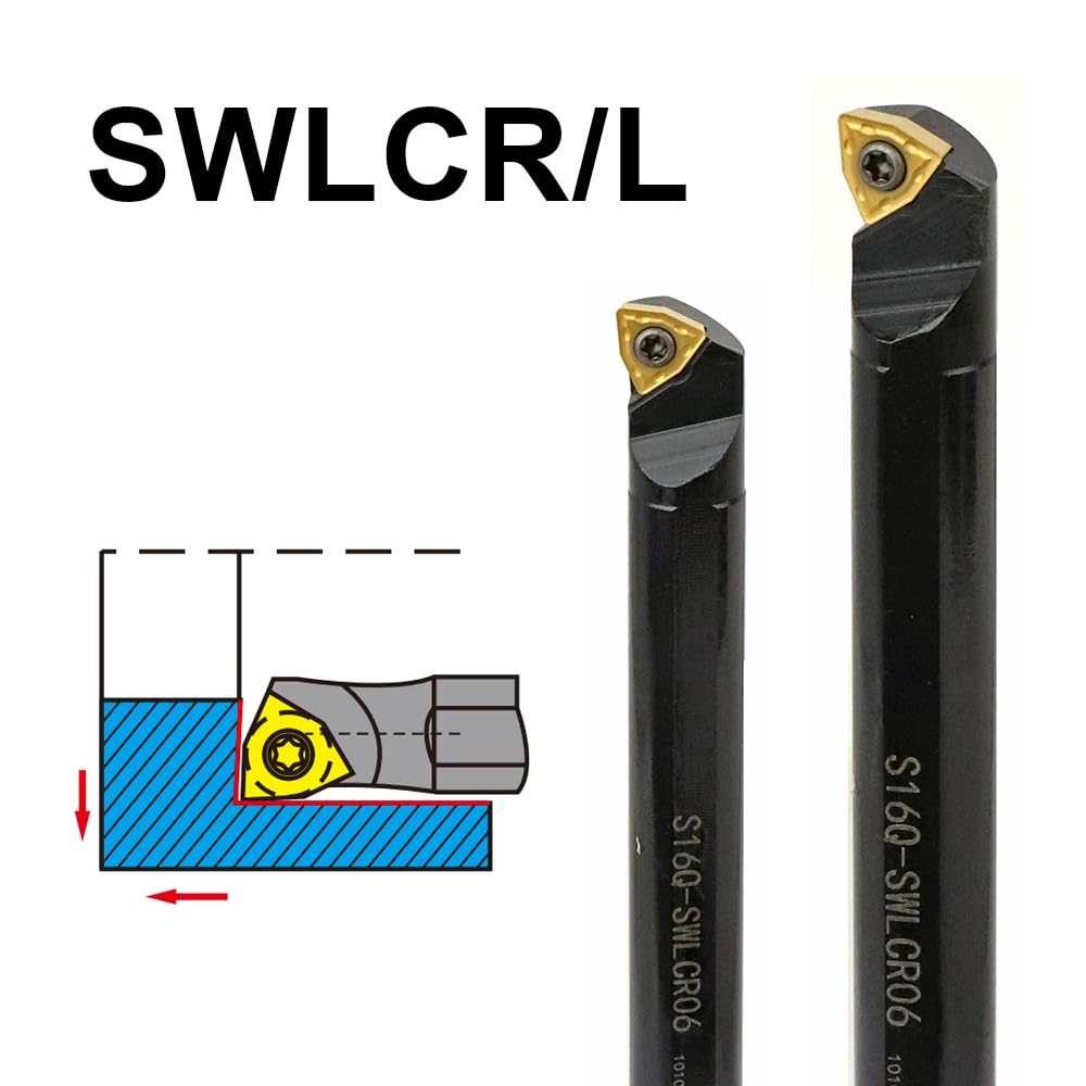 1pc Internal Turning Tools Holder SWLCR03 SWLCR04 SWLCR05 SWLCR06 Lathe Boring Bar for WCMX Insert Turning Tool Holder SWLCR(S16Q-SWLCR05)