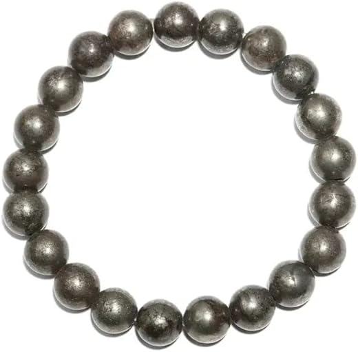Soniex Natural Pyrite Bracelet for Men & Women | Certified 8mm–10mm Beads | Prosperity Energy, Confidence & Protection