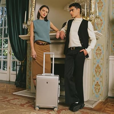 LEVEL8 Gibraltar Aluminum Carry On Luggage 20 Inch with Laptop Backpack