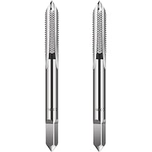 2Pcs Metric Machine Tap Set M4 x 0.7mm 3 Straight Flutes Hand Tap Kit