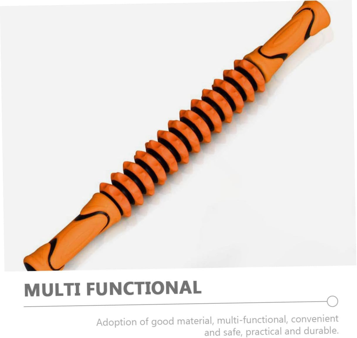 Manual Body Massager Fitness Roller for Full Body Muscle Relief Compact Lightweight Massage Tool for Shoulders Legs Neck and Waist Orange Yoga Massage Stick for Women and Men