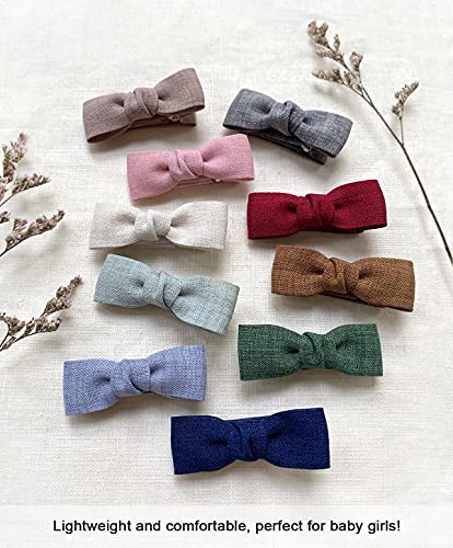 Baby Girls Tiny Hair Bow Clips, Boutique Fully Lined Hair Pins Mini Baby Barrettes Accessories For Infants Toddlers Fine Hair By Cherssy #TOP5