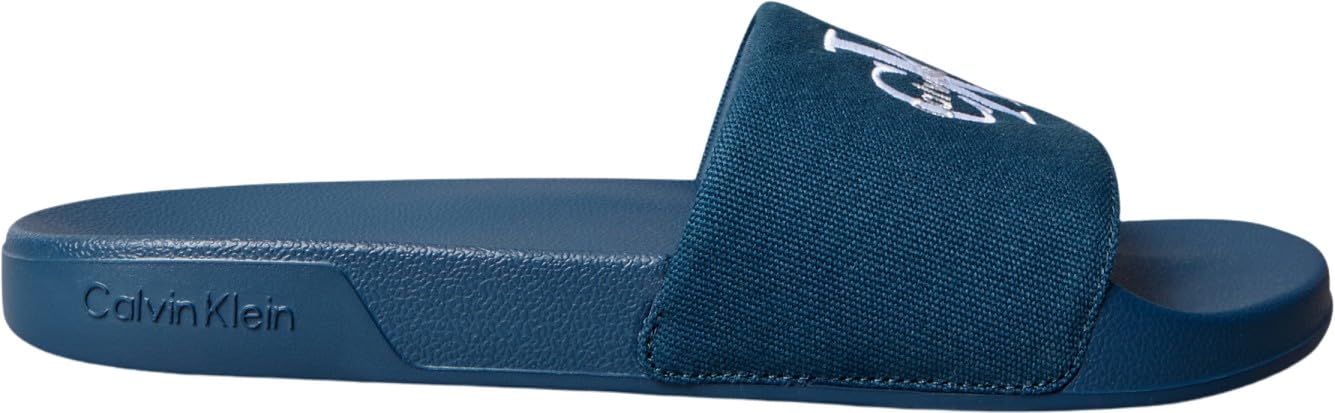 Calvin Klein Essential Signature Logo Slider, Navy, Size 41=7, Men