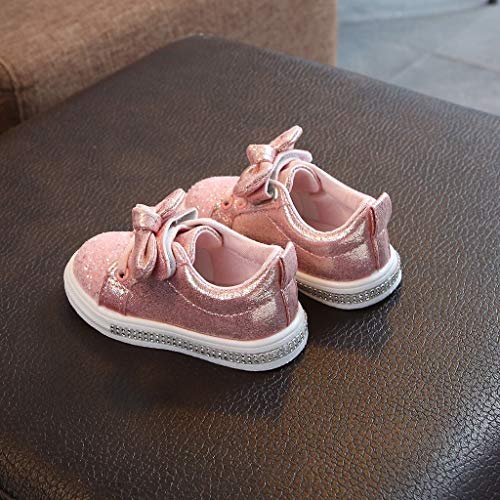 Toddler Girls Bowknot Glitter Sneakers Fashion Sparkly Sequin Slip On Strap Running Toddler Girl Running Shoes4