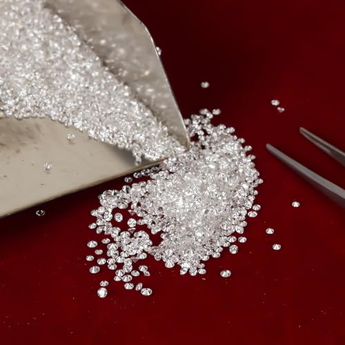 GEMHUB Natural Loose Diamonds Lot 0.10 Carat 1.25 mm Round Cut 10 Pcs Certified Loose Diamond Stone for Jewelry Making and Ring Setting - Thumbnail 3