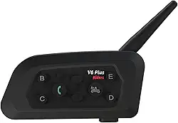 Capacete de motocicleta V6 Pro interfone 1200M Duplex interfone fone de ouvido andando walkie-talkie para capacete de motocicleta Moto