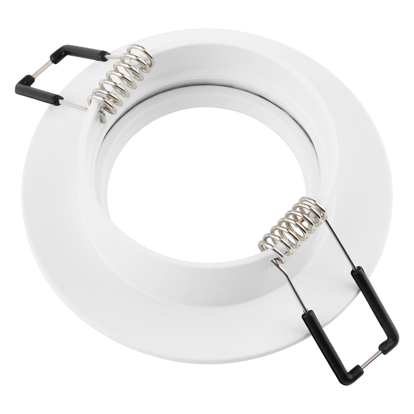 Cornice Faretti incasso cartongesso GU10 Alluminio Bianco, Portafaretto Faretto led da incasso per cartongesso incl.portalampada GU10 Rotondo 65mm per LED e Alogeno, 60-70mm 230V 10 Pezzi