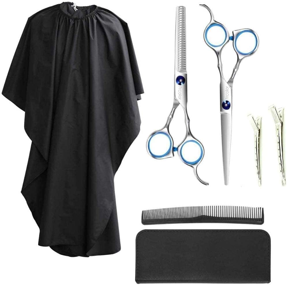 HSJFSBarber Scissors Stainless Steel 6 inch Hair Scissors Cutting Barber makas Hair Scissor Salon scisors thinning Shears Hairdressing Scissors