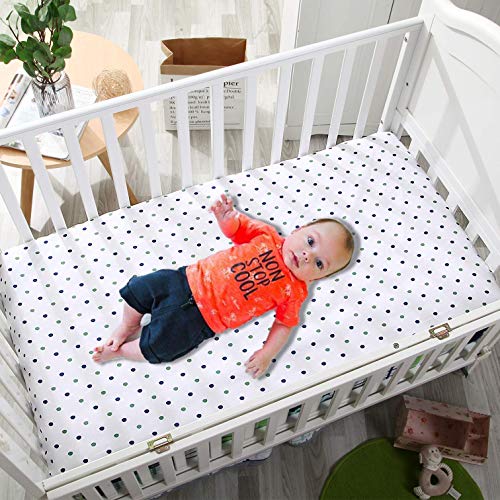 Little Grape Land 3 Piece Plaid Crib Bedding Set For Boys, Cpsia Certified - Crib Set Green In Standard Size 52" X 28", Including Fitted Crib Sheet, Crib Quilt, Crib Skirt #TOP7