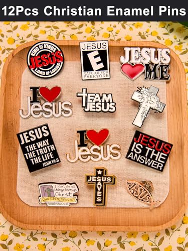 Christian Enamel Pins Set of 12 – Inspirational Faith-Based Lapel Pins for Jackets, Backpacks, Hats & More – Collectible Religious Accessories – Great Gift for Believers & Church Members2