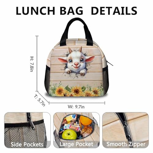 Kids Backpack, Cute Goat Backpacks, Preschool Elementary Kindergarten School Bag for Boys Girls 3-8, Set of 3 17 Inch Casual Bookbags for School Travel Camping3