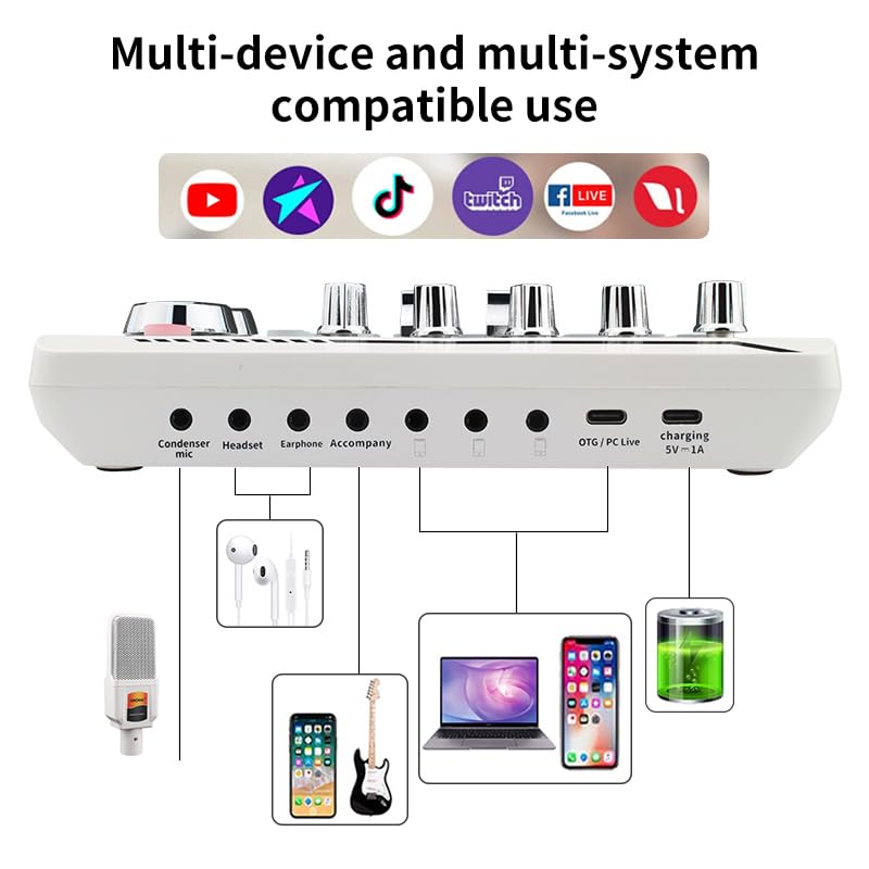 Amazon | F998 プロフェッショナルオーディオミキサー、サウンドカード
