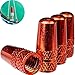 Bouchon de Valve en Aluminium, Lot de 4, Bouchons Rouges compatibles avec Les valves Presta et françaises, Cache-pneus pour Chambres à air de vélo, Bouchons Valve Velo, Bouchon de Valve Presta Vélo