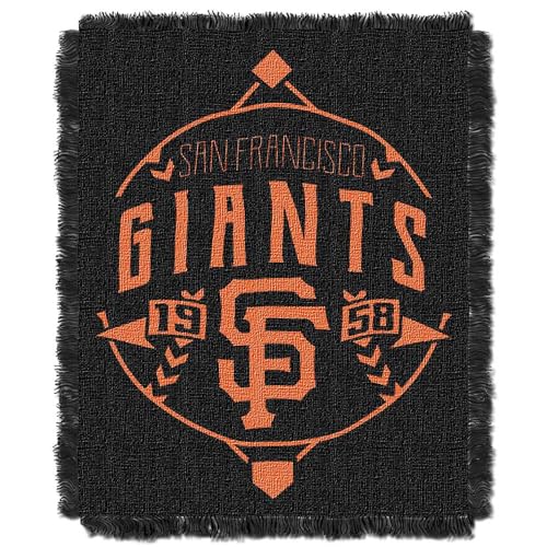 NORTHWEST MLB Ace Woven Jacquard Throw Blanket (San Francisco Giants)