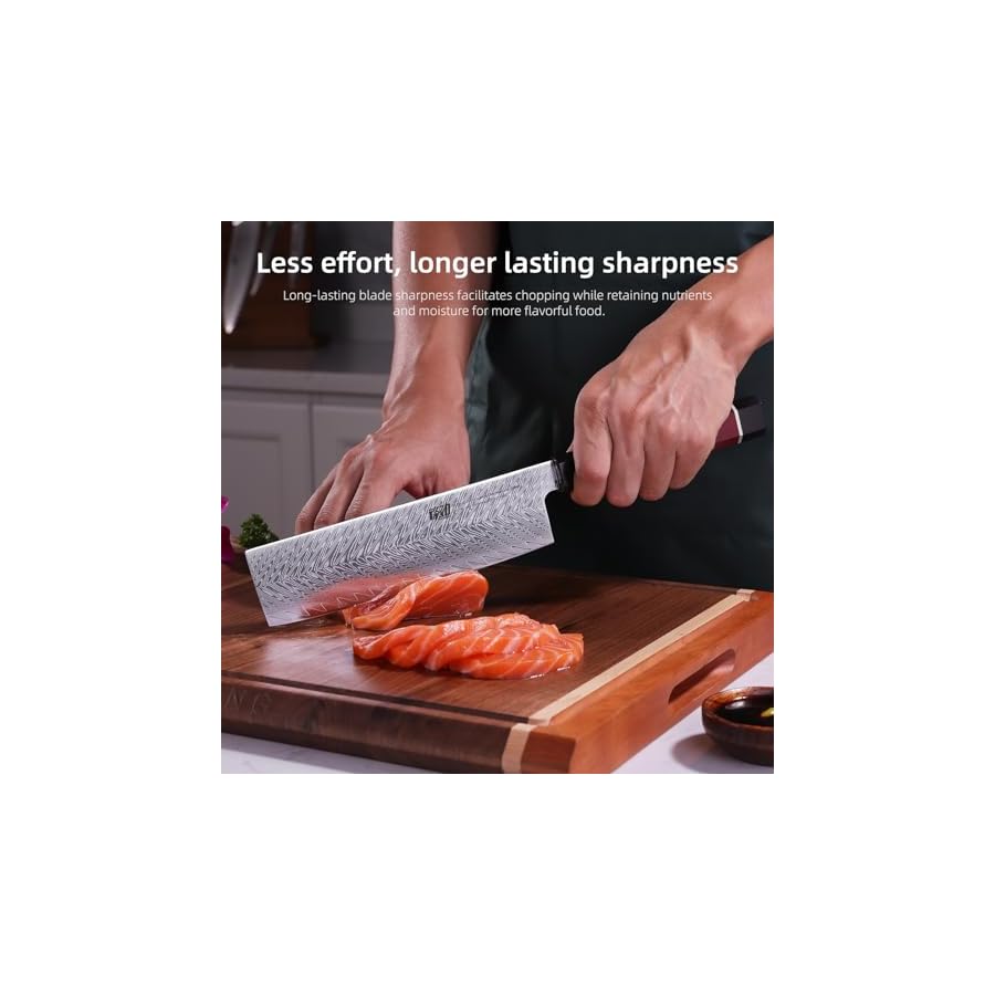 FINDKING-7-Inch-Japanese-Nakiri-Knife-Straight-Edged-Vegetable-Cleaver-Razor-Sharp-Damascus-Usuba-Knife-Milk-Street-Chef-Knife-for-Efficient-Chopping-and-Mincing-Samurai-Series FINDKING 7 Inch Japanese Nakiri Knife, Straight-Edged Vegetable Cleaver, Razor Sharp Damascus Usuba Knife, Milk Street Chef Knife for Efficient Chopping and Mincing (Samurai Series)