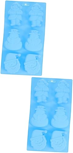 BESTOYARD 2 moldes de silicona de 6 agujeros, chocolate de Navidad, caramelos de gomitas para rellenar calcetines, dulces, hornear Navidad, moldes