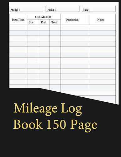 Log Book Mileage 150 Page: Mileage Log Book, Vehicle Mileage Book Simple Milage Book for Business and It Can Be Used to milage book for car and for ... Mileage Logbook for an Independent Contractor