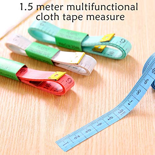 RWRAPS 60 Zoll/150 cm Maßband, weiches Nähband, Körpermaß, Lineal, Nähen, Schneider, Maßband, zufällige Farbe (Farbe: A) (A)