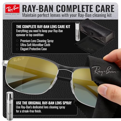 Image of Ray-Ban RB3671CH CHROMANCE POLARIZED Square-Round Shape Sunglasses for Men & Women with Official Eyewear Kit