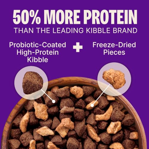 Image of Wellness CORE+ Adult Dry Dog Food with Freeze Dried Pieces, Wholesome Grain Kibble+, Natural, High Protein, Chicken Free, Whitefish, Herring, and Salmon Recipe, 4 lb Bag