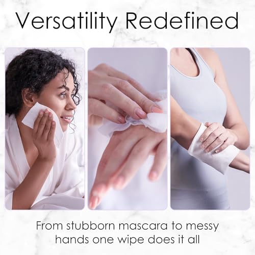 beautyfrizz lavender face wipes - 120 pcs - gentle makeup remover wipes for women - facial cleansing wipe with aloe castor vitamin a and e - extra soft - moisturizing