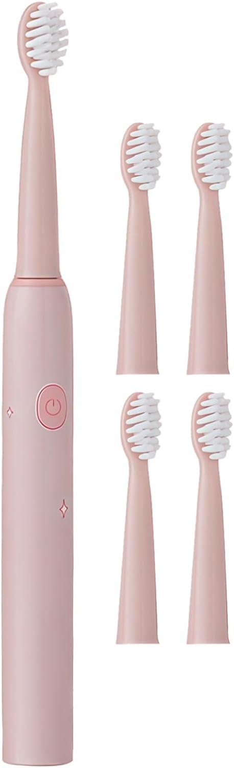 4 Brush Heads Electric Toothbrush for Children, USB Rechargeable, 3 Brushing Modes, Waterproof, Soft Bristles, Animal Design