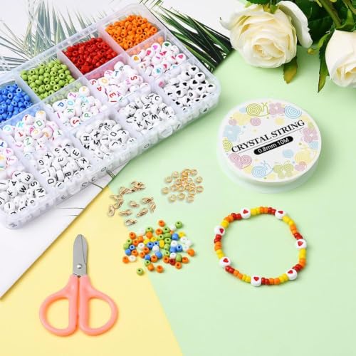 Image of Beadsnfashion Multicolor Colors Glass Seed Beads with Beads Storage Box for DIY Jewellery Making, Beading, Embroidery and Art & Crafts Fir Girls and Kid