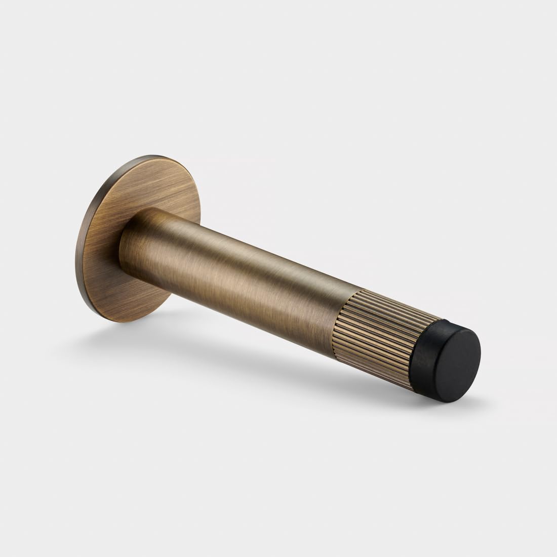 Pushka Home Brass Linear Wall Mounted Door Stops in Antique Gold (Antique Gold Tip)