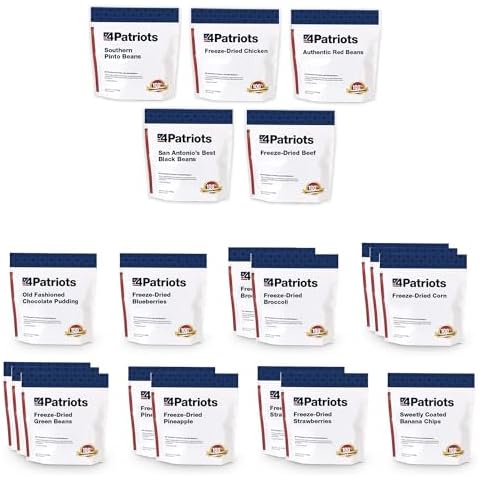 4Patriots Emergency Food Bundle: Meat & Protein Survival Food Kit + Fruit, Veggie & Snack Kit, 205 Servings Of Emergency Food, For Camping, RV Trips & Emergencies, Tasty & Designed To Last 25 Years Cover