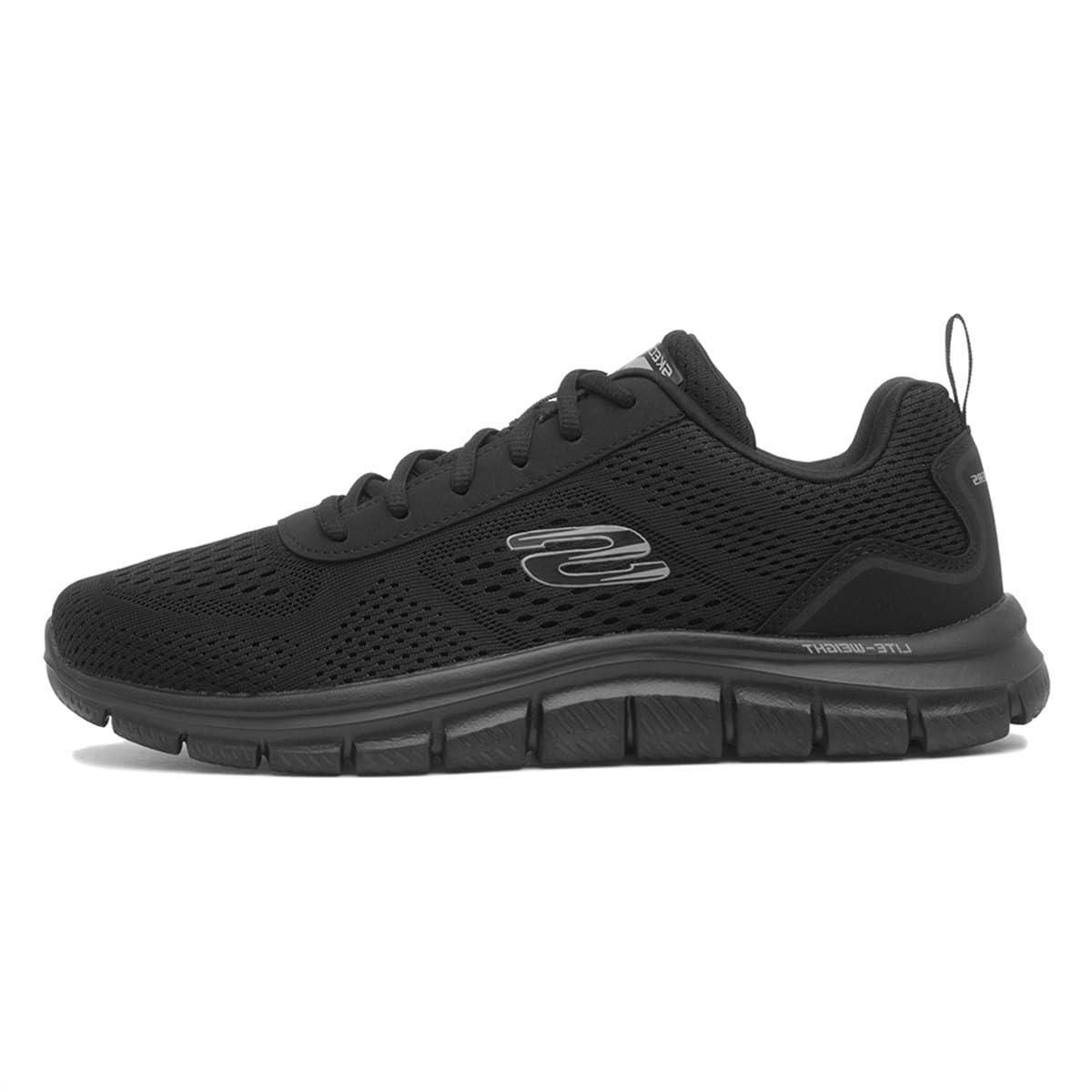 Skechers Men's Black Track Leshur Lace Up Trainer Size 7
