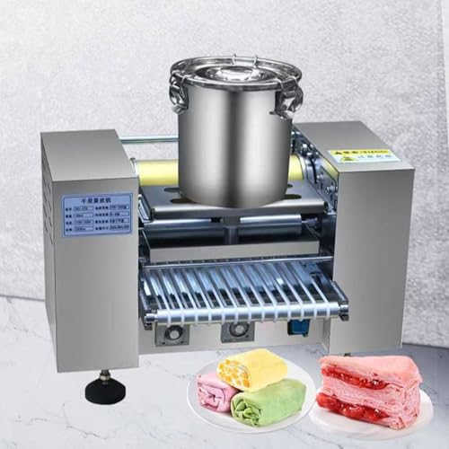 Máquina de crepes y panqueques totalmente automática con control de grosor uniforme y calentamiento constante para una producción eficiente