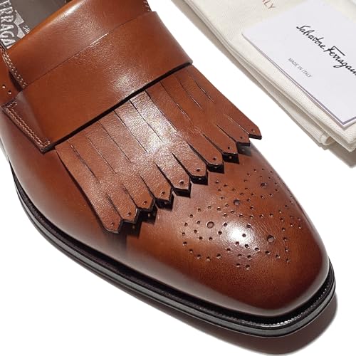 Saturn TRAMEZZA Tassel Brogue Loafers 9 EE 42 Men's Brown Leather Dress Shoes (Salvatore4