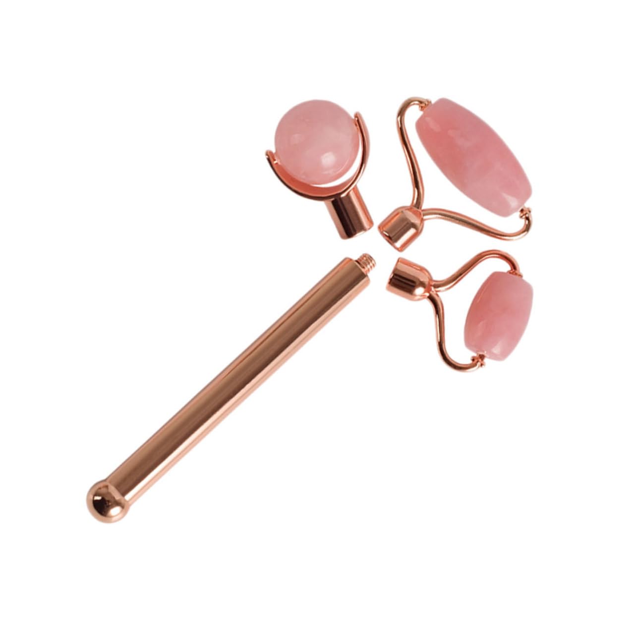 1set Jade Facial Massage Roller Natural Jade Rolling Massager for Eye Beauty Face Tool Neck and Back Massage for Home and Travel Spa Care