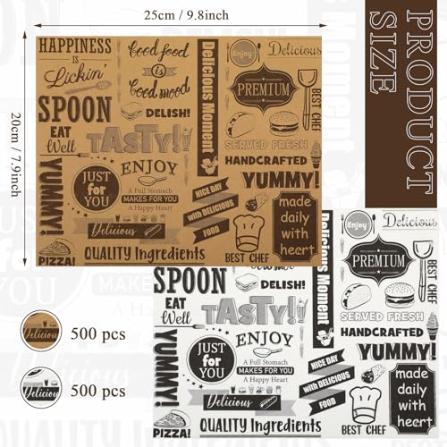 1000 Pcs Deli Wax Paper Sheets for Food Grease Resistant Tray Basket Liners White Newsprint Paper Square Hot Dog Wrappers Greaseproof Deli Wrapping Sheets for Outdoor Picnic, Churches, Home Party by Woanger - Image 2