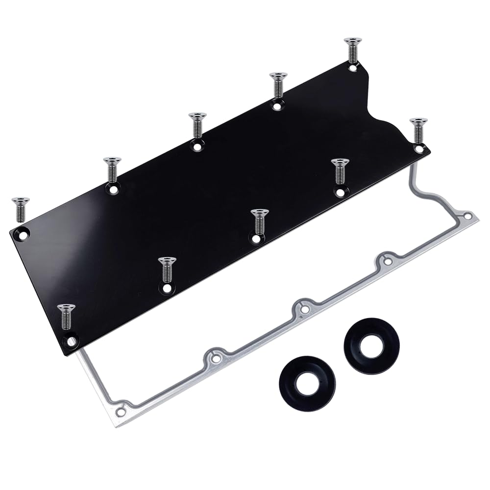 LS Gen 3 Valley Pan Cover Plate Low Profile w/Gasket, Seal | Compatible with GM LS Gen III Engine LSX LS1 LM7 LR4 LQ4 LS6 L59 LQ9 LM4 L33, Chevy GMC