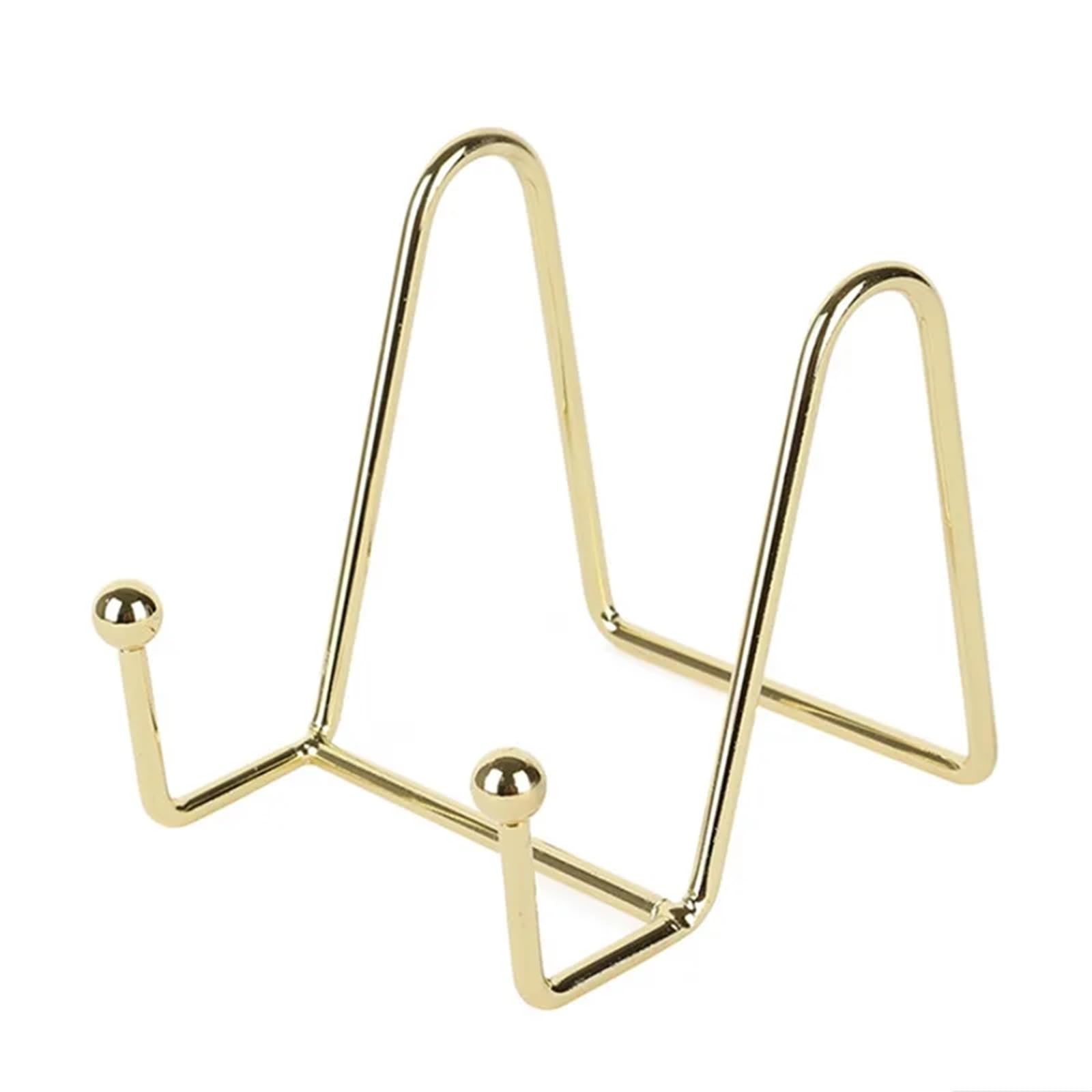 Fdbtyjn One Color Newspaper Rack Metal Wall Mounted Magazines Newspaper Storage Rack For Home Office Books Newspapers Files Folder Desktop Tabletop Display Stand(B-Gold S)