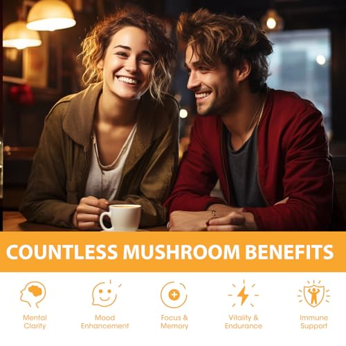 Mushroom Powder Supplement, 75 Servings 10 Mushrooms Blend for Coffee & Smoothies, 8 oz Mushrooms & Rhodiola Rosea with Lions Mane, Reishi, Chaga, Cordyceps for Energy, Memory, Immune - Image 6
