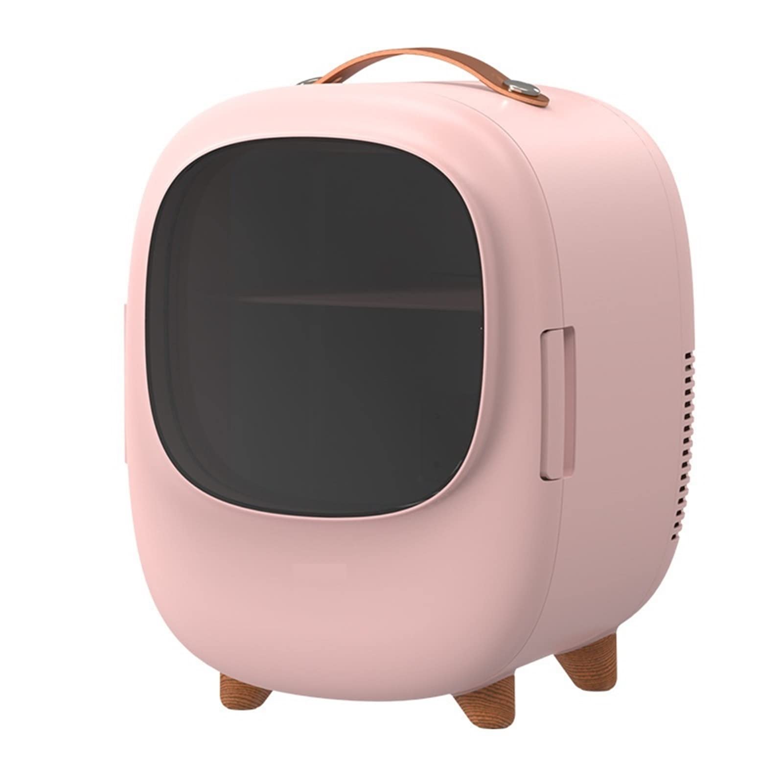 Mini frigorifero piccolo frigorifero per la casa cosmetici riscaldamento e raffreddamento doppio uso auto casa studente dormitorio portatile (rosa)