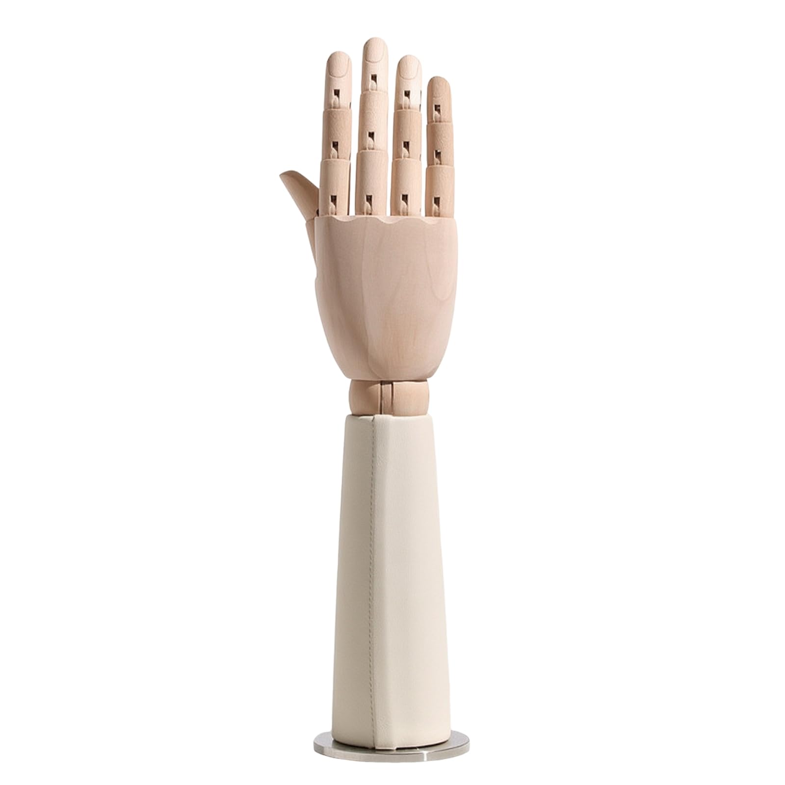 Harilla Manichino Mano Articolata Manichino Mano Display Prop Modello Mano Supporto Mano con Snodi Completi Polso Ruotabile Base , color to 5 , Modello Mano Destra Lunga In Pelle
