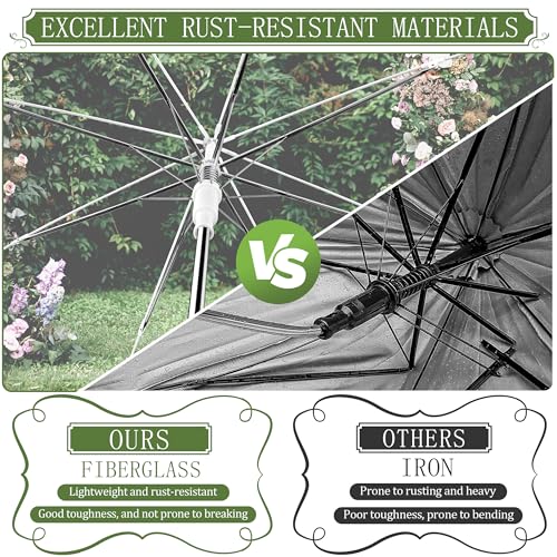 Clear Wedding Umbrellas Bulk, High-Visibility Transparent Rain Umbrella, Firm and Durable, Easy Operation, Large Clear Umbrella for Wedding Bride Groom Photography Golf Outdoor3