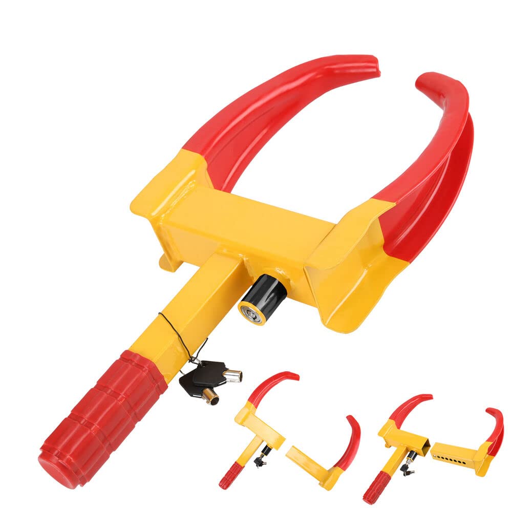 Heavy Duty Security Wheel Clamp Caravan Trailer Car Van Motorcycle Lock + 2 Keys