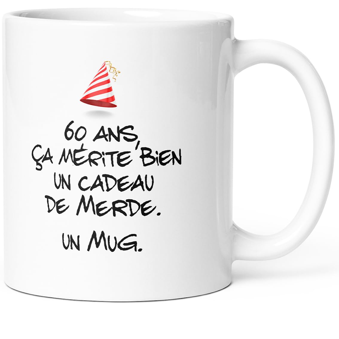 Tasse Humoristique 60 Ans – « Je Ne Suis Pas 60, Je Suis 18 Avec 42 Ans D'expérience » – 330 Ml
