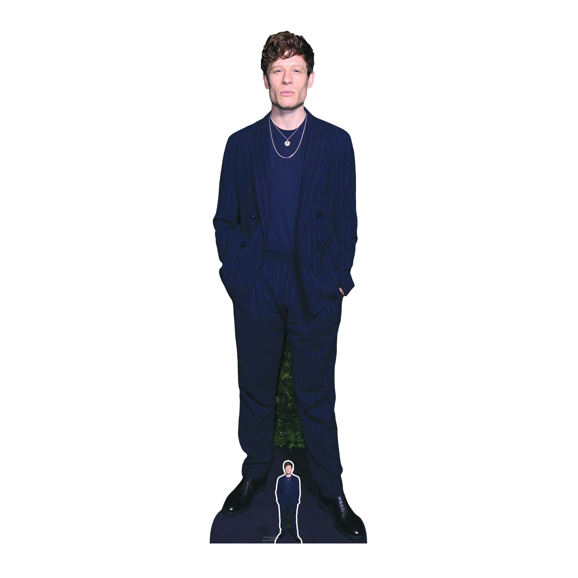 Star Cutouts CS1164 James Norton Blue Suit Lifesize Cardboard Cutout With Mini Star Cutout
